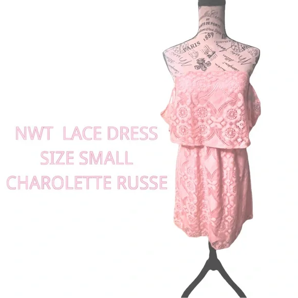 Charlotte Russe Dresses | Nwt Charlotte Russe Lace Dress! | Color: Pink | Size: S | Lake_Michelle's Closet